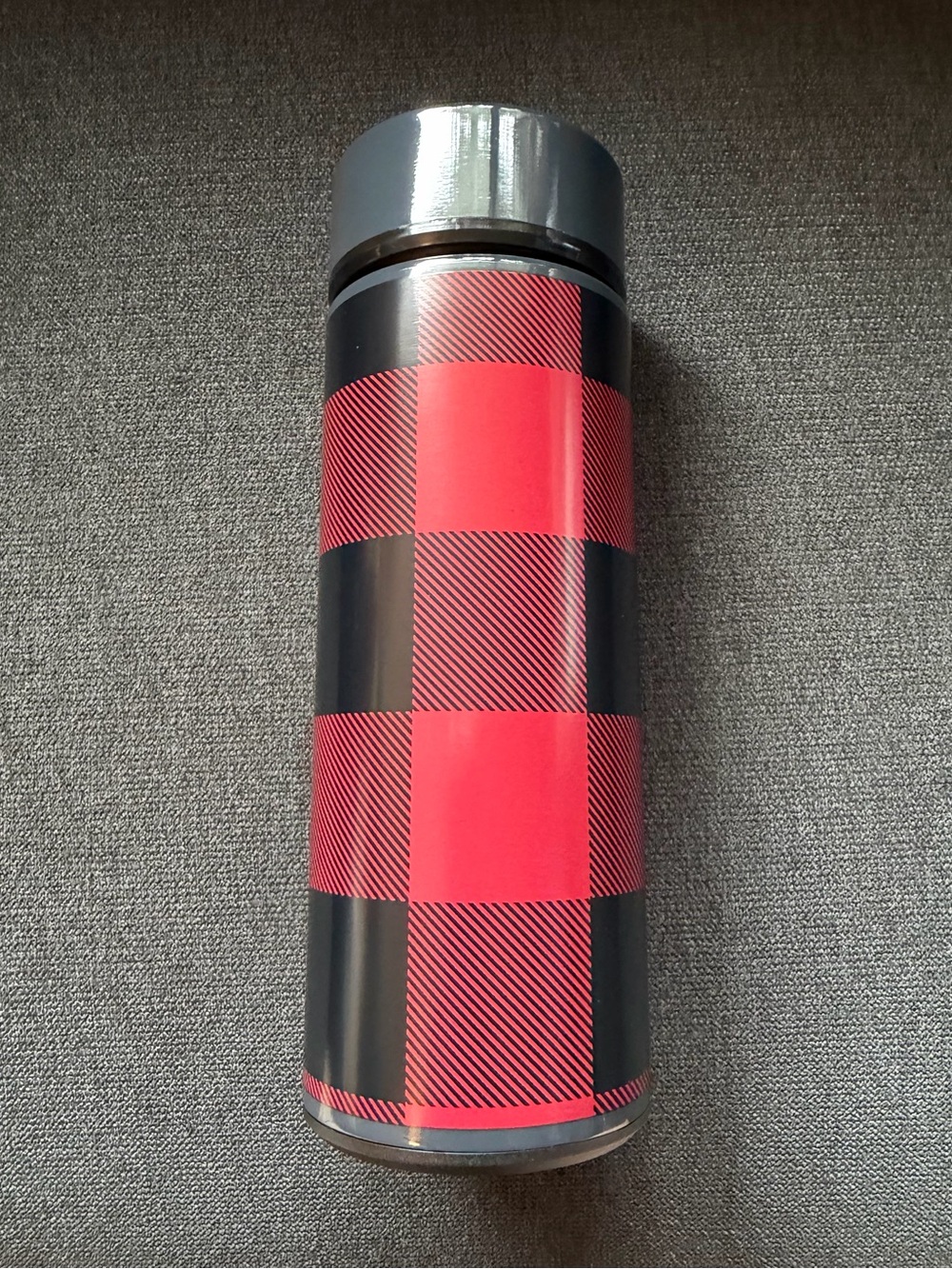Lug Chuggie 12-ounce Insulated Water Bottle Tumbler – Buffalo Check Red (Black)